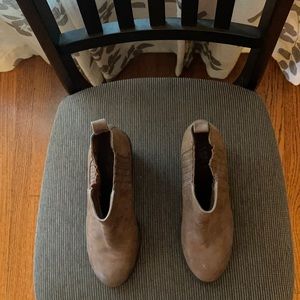 Sam & Libby: Faux Suede Tan Ankle Boot